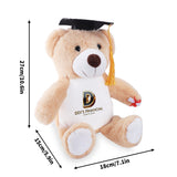 Personalized 1 Piece Graduation Stuffed Bear Belly Print