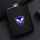 Personalized Hip Flask Set 7oz Black Stainless Steel with A Gift Box