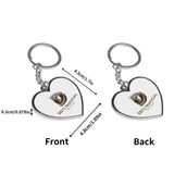 Double-Sided Heart Shape Keychain Car Chain Bags Chain