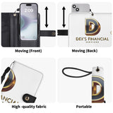 Black Phone Flip Case PU Leather Cover for Most Mobile Phone Models