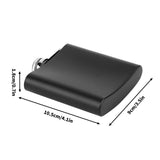 Personalized Hip Flask Set 7oz Black Stainless Steel with A Gift Box