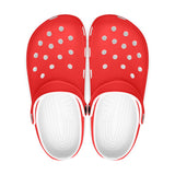 All  Over Red Printed Clogs