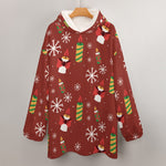 Women's Christmas Adult Hooded Blanket Shirt