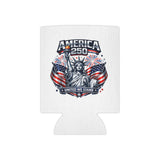 America 250 Can Cooler – 'United We Stand' Statue of Liberty Patriotic Beer Koozie
