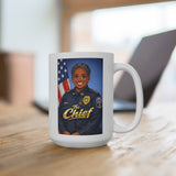 The Chief Police Chief Mug — 15oz Patriotic Officer Coffee Cup - Wear Freedom Wear