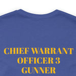 Chief Warrant Officer 3 Gunner of Marines Jersey Short Sleeve Tee