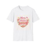 Mom’s Like Flowers Floral Heart T-Shirt – "Moms are like flowers, they bring beauty & joy to the world" – Mother's Day Gift - Wear Freedom Wear