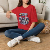 America 250 T-Shirt — Patriotic Statue of Liberty Fireworks Tee (Fourth of July)
