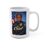 The Chief Police Chief Mug — 15oz Patriotic Officer Coffee Cup - Wear Freedom Wear