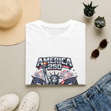 America 250 T-Shirt — Patriotic Statue of Liberty Fireworks Tee (Fourth of July)