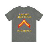 Private First Class of Marines Jersey Short Sleeve Tee