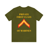 Private First Class of Marines Jersey Short Sleeve Tee