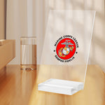 Personalised Name Acrylic Menu Holder Table Signs Stand with Base