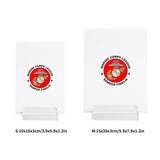 Personalised Name Acrylic Menu Holder Table Signs Stand with Base