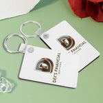 Universal MDF Keychain Rectangle Bags Chain Car Chain