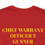 Chief Warrant Officer 3 Gunner of Marines Jersey Short Sleeve Tee