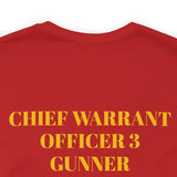 Chief Warrant Officer 3 Gunner of Marines Jersey Short Sleeve Tee