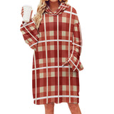 Women's Christmas Adult Hooded Blanket Shirt