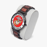 Marine Corps League New wooden Strap Quartz Watch