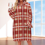 Women's Christmas Adult Hooded Blanket Shirt