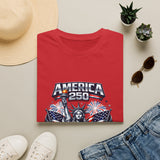 America 250 T-Shirt — Patriotic Statue of Liberty Fireworks Tee (Fourth of July)