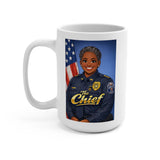 The Chief Police Chief Mug — 15oz Patriotic Officer Coffee Cup - Wear Freedom Wear