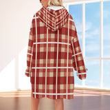 Women's Christmas Adult Hooded Blanket Shirt