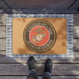 United States Marine Corps Doormat - Military Welcome Mat with USMC Emblem
