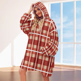 Women's Christmas Adult Hooded Blanket Shirt