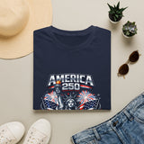 America 250 T-Shirt — Patriotic Statue of Liberty Fireworks Tee (Fourth of July)