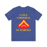 Lance Corporal of Marines Jersey Short Sleeve Tee