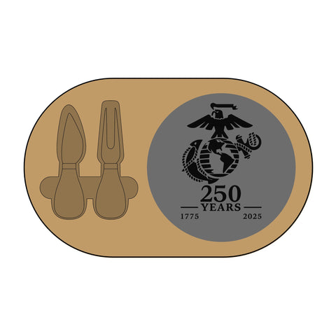 Marine Corps EGA 250 Years Custom Engraved Charcuterie Board for Entertaining, Unique Gift, Holiday Serving Platter, Personal Touch, Home Decor