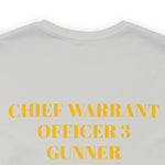 Chief Warrant Officer 3 Gunner of Marines Jersey Short Sleeve Tee