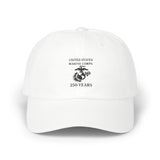 Classic Dad Cap for Proud Marines - 250 Years of Service, Military Hat, Gift for Dads, Veteran's Day, Patriotic Apparel, Casual Style