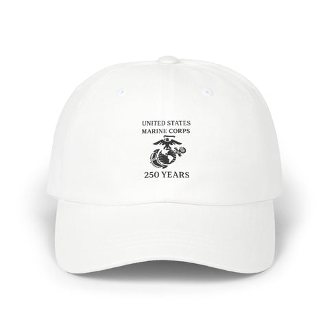 Classic Dad Cap for Proud Marines - 250 Years of Service, Military Hat, Gift for Dads, Veteran's Day, Patriotic Apparel, Casual Style
