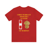 Chief Warrant Officer 3 Gunner of Marines Jersey Short Sleeve Tee