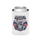 America 250 Can Cooler – 'United We Stand' Statue of Liberty Patriotic Beer Koozie