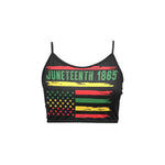 Juneteenth Women's Spaghetti Strap Crop Top (T67)