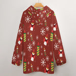 Women's Christmas Adult Hooded Blanket Shirt