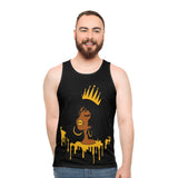 Golden Queen (Black) Unisex Tank Top (AOP)