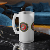 Marine Corps Frosted Glass Beer Mug