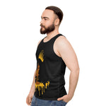 Golden Queen (Black) Unisex Tank Top (AOP)