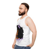 Purple Queen (White) Unisex Tank Top (AOP)