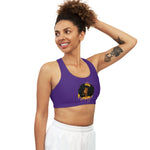 Golden Queen (Purple) Seamless Sports Bra (AOP)