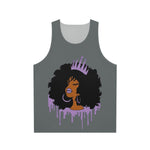 Purple Queen (Dark Grey) Unisex Tank Top (AOP)