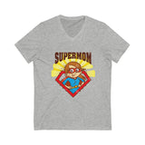 Super Mom Unisex Jersey Short Sleeve V-Neck Tee - Wear Freedom Wear