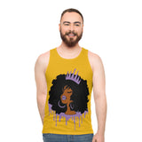 Purple Queen (Yellow) Unisex Tank Top (AOP)