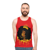 Golden Queen (Red) Unisex Tank Top (AOP)