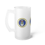 Air Force Frosted Glass Beer Mug