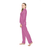 Purple Queen Front Logo Women's Satin Pajamas (AOP)